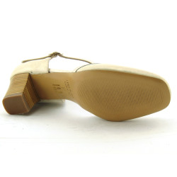 Confort 1333 Donna Charlestone Tessuto Vernice Platino tacco 5