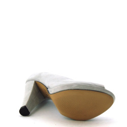Confort 3366 Donna Open Toe camoscio grigio tacco 10 plateau