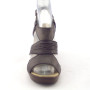 Paula Urban 113050 Donna Sandali pelle nera zeppa 10