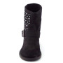 Stivaletti Donna con tacco basso in  Camoscio Nero Fumo - KEYS 6605