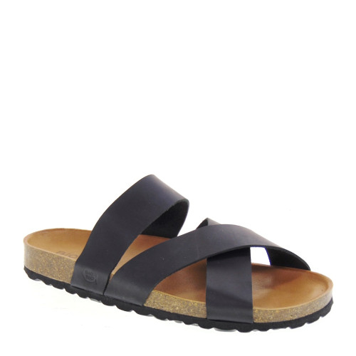 BIO BIO BAAL Sandali Ciabatte Bio Uomo Pelle Nero  Suola Gomma