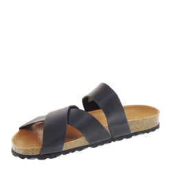 BIO BIO BAAL Sandali Ciabatte Bio Uomo Pelle Nero  Suola Gomma