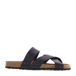 BIO BIO BAAL Sandali Ciabatte Bio Uomo Pelle Nero  Suola Gomma