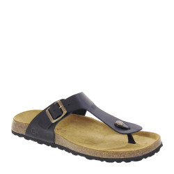 BIO BIO BILL Infradito Bio Uomo Pelle Nero  Suola Gomma