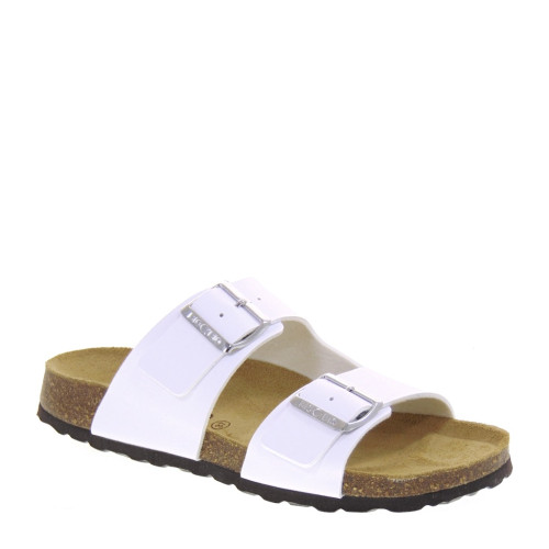 BIO BIO CAILIN Sandali Ciabatte Bio Donna Pelle Bianco  Suola Gomma