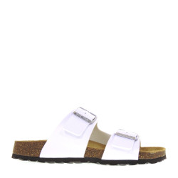 BIO BIO CAILIN Sandali Ciabatte Bio Donna Pelle Bianco  Suola Gomma