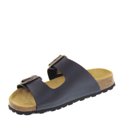 BIO BIO CAILIN Sandali Ciabatte Bio Donna Pelle Nero  Suola Gomma