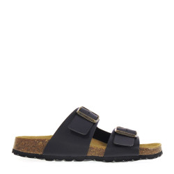 BIO BIO CAILIN Sandali Ciabatte Bio Donna Pelle Nero  Suola Gomma