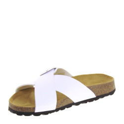 BIO BIO CANDY Sandali Ciabatte Bio Donna Pelle Bianco  Suola Gomma