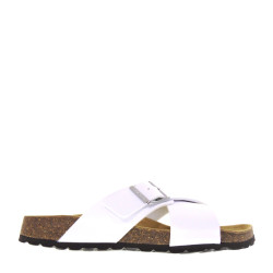 BIO BIO CANDY Sandali Ciabatte Bio Donna Pelle Bianco  Suola Gomma