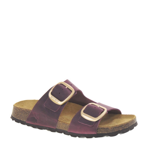 BIO BIO DAENAAPURE Sandali Ciabatte Bio Donna Pelle Bourdeaux  Suola Gomma