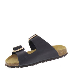 BIO BIO DAENAAPURE Sandali Ciabatte Bio Donna Pelle Nero  Suola Gomma