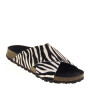 BIO BIO KALIMZEBRA Sandali Ciabatte Bio Donna Cavallino Bianco Nero  Suola Gomma Light