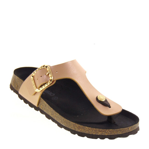 BIO BIO KLOE Infradito Bio Donna Similpelle Oro Rosa  Suola Gomma Light
