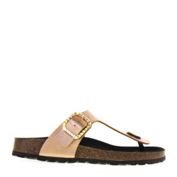 BIO BIO KLOE Infradito Bio Donna Similpelle Oro Rosa  Suola Gomma Light