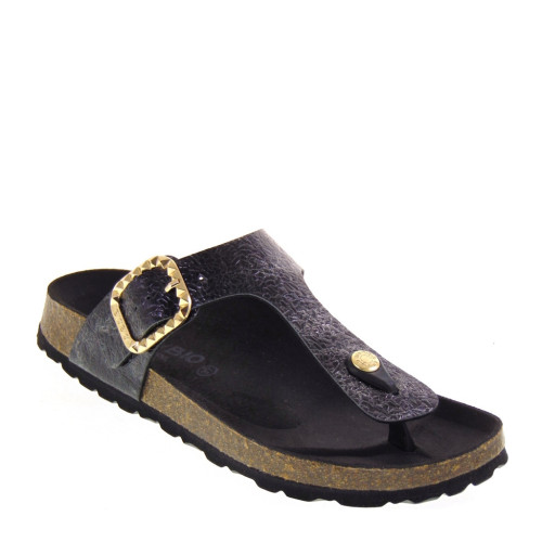 BIO BIO KLOEGABON Infradito Bio Donna Similpelle Nero  Suola Gomma Light