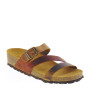 BIO BIO RIA Sandali Ciabatte Bio Donna Pelle Cuoio Tacco Zeppa 4Cm Suola Gomma Light