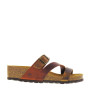 BIO BIO RIA Sandali Ciabatte Bio Donna Pelle Cuoio Tacco Zeppa 4Cm Suola Gomma Light