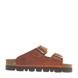 BIOLINE 9420 Sandali Ciabatte Bio Donna Pelle Cuoio  Suola Gomma