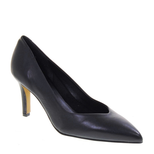 BRERA 1002 Decollete Cerimonia Donna Pelle Nero Tacco Spillo 7Cm Suola Gomma