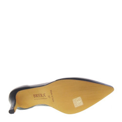BRERA 1002 Decollete Cerimonia Donna Pelle Nero Tacco Spillo 7Cm Suola Gomma
