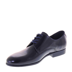 CALLAGHAN 18900 Derby Cerimonia Uomo Umi Pelle Abrasivata Blu Notte Tacco Grosso  Suola Gomma