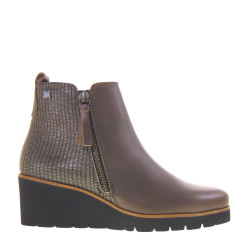 CALLAGHAN 24515 Stivaletti Casual Donna Chap Pelle Taupe Tacco Zeppa 5Cm Suola Extralight