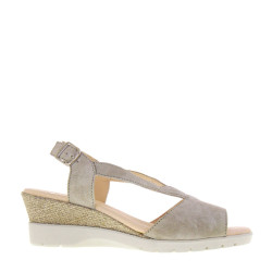 CALLAGHAN 29118 Sandali Confort Donna Esperanza Scamosciato Taupe Tacco Zeppa 6Cm Suola Extralight