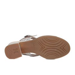 CALLAGHAN 29211 Sandali Moda Donna Kibow Pelle Laminata Platino Tacco Grosso 6Cm Suola Gomma CALLAGHAN 29211 Sandali Moda Donna Kibow Pelle Laminata Platino Tacco Grosso 6Cm Suola Gomma