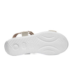 CALLAGHAN 29921 Sandali Sportivi Donna Llana Scamosciato Bianco Rosa Tacco Zeppa 6Cm Suola Extralight