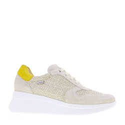 CALLAGHAN 30031 Sneaker Casual Donna Hanna Rafia Beige Tacco Zeppa 5Cm Suola Extralight