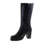CALLAGHAN 30801 Stivali Tre Quarti Casual Donna Jazz Pelle Nero Tacco Grosso 7Cm Suola Extralight