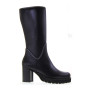 CALLAGHAN 30801 Stivali Tre Quarti Casual Donna Jazz Pelle Nero Tacco Grosso 7Cm Suola Extralight