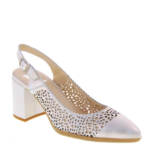 CALLAGHAN 31703 Slingback Cerimonia Donna Ester Pelle Phard Tacco Grosso 8Cm Suola Gomma