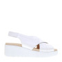 CALLAGHAN 32007 Sandali Moda Donna Bera Pelle Laminata Bianco Tacco Zeppa 6Cm Suola Extralight