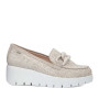 CALLAGHAN 32100 Mocassini Casual Donna Amal Rafia Sabbia Tacco Zeppa 5Cm Suola Extralight