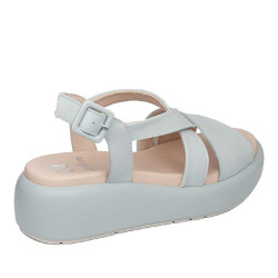 CALLAGHAN 33602 Sandali Sportivi Donna San Remo Pelle Menta Tacco Zeppa 5Cm Suola Extralight