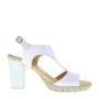 CALLAGHAN 99133 Sandali Sportivi Donna Judit Pelle Bianco Tacco Grosso 8Cm Suola Extralight