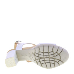 CALLAGHAN 99133 Sandali Sportivi Donna Judit Pelle Bianco Tacco Grosso 8Cm Suola Extralight