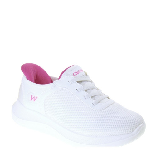 CLIAWALK EASY1 Sneaker Casual Donna Tela Bianco Tacco Zeppa 4Cm Suola Gomma