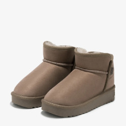 DFRANKLIN SH370021 Scarponcini Moda Donna Pack Nordic Low Basic Sintetico Taupe  Suola Gomma Gambale Caviglia