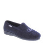 EMANUELA 967 Pantofole Scendiletto Uomo Panno Blu  Suola Gomma
