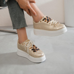 ERYNN 9161 Sneaker Casual Donna Sintetico Oro Tacco Zeppa 5Cm Suola Gomma ERYNN 9161 Sneaker Casual Donna Sintetico Oro Tacco Zeppa 5Cm Suola Gomma