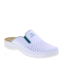 FLY FLOT 81474 Pantofole Casa Camera Donna Altivole Sintetico Bianco Tacco Zeppa 3Cm Suola Gomma