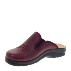 FLY FLOT 81Q552B Pantofole Casa Camera Donna Sintetico Bordeaux Tacco Zeppa 3Cm Suola Gomma