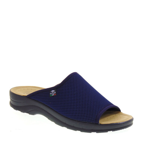 FLY FLOT S5214FB Pantofole Scendiletto Uomo Ancarano Spugna Blu  Suola Gomma