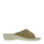 FLY FLOT T4429FE Pantofole Casa Camera Donna Atella Spugna Beige Tacco Zeppa 4Cm Suola Gomma