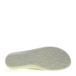 FLY FLOT T4429FE Pantofole Casa Camera Donna Atella Spugna Beige Tacco Zeppa 4Cm Suola Gomma