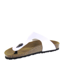 GOLD STAR 1830V Infradito Bio Donna Vernice Bianco  Suola Gomma