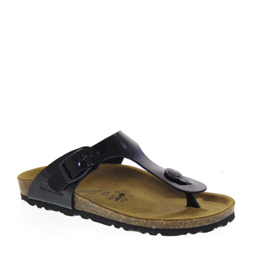 GOLD STAR 1830V Infradito Bio Donna Vernice Nero  Suola Gomma